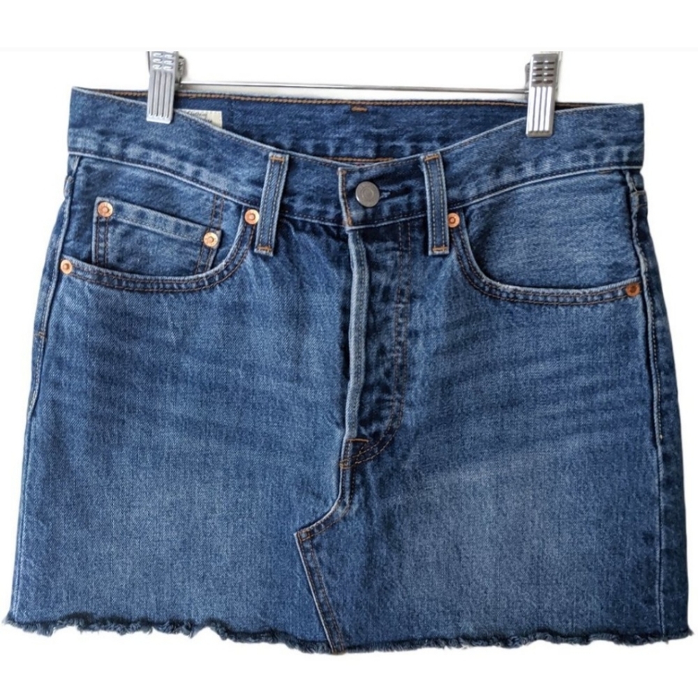 Levi's Deconstructed Denim Mini Skirt Middle Man size 27